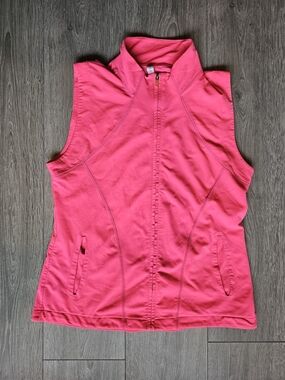 GAP Women's Sleeveless Zip-Up Vest - Bright Pink
